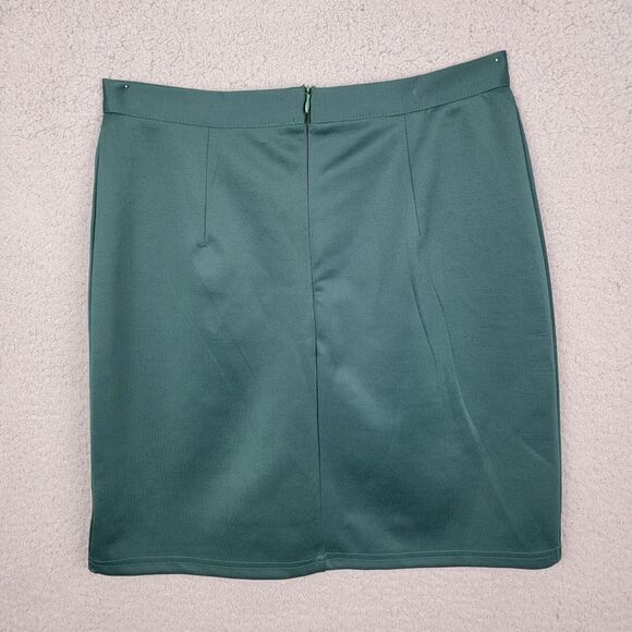Discovery Clothing Company Skirt Womens M Green Pencil Gold Studs Y2K Art Deco - Picture 13 of 13